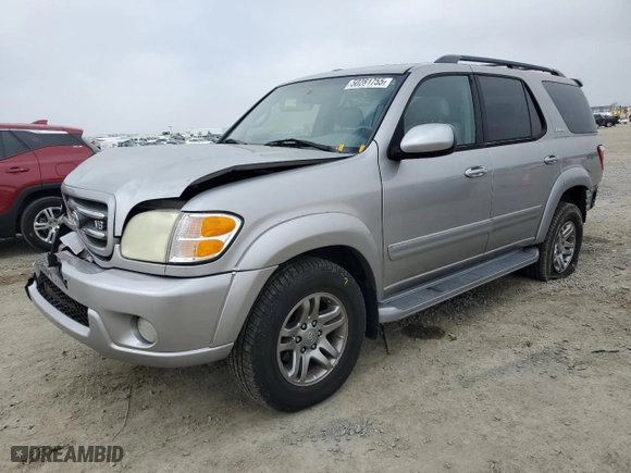 2004 Toyota Sequoia Limited with VIN 5TDZT38AX4S221993, listed as a Copart auction lot 50281755 with 185,007 mi miles and Salvage Title. Bid and sale history available at carsss.com. Image 1.