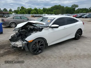 2019 Honda Civic Sport with VIN 19XFC2F89KE008666, listed as a Copart auction lot 55490485 with 151,467 mi miles and Salvage title. Bid and sale history available at DreamBid. Image 1.