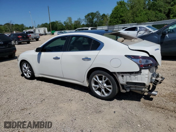 2012 Nissan Maxima S with VIN 1N4AA5APXCC844579, listed as a Copart auction lot 53121245 with 128,979 mi miles and Salvage title. Bid and sale history available at DreamBid. Image 2.
