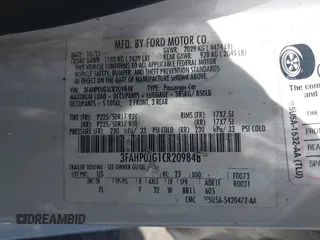 2012 Ford Fusion SEL с VIN 3FAHP0JG1CR209848, выставлен на аукционе IAAI как лот 42832070 с пробегом 165 217 миль миль и . История ставок и продаж доступна на DreamBid. Изображение 9.