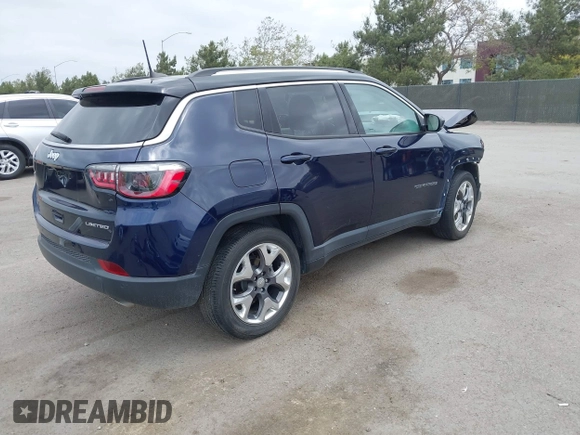 2021 Jeep Compass Limited with VIN 3C4NJCCB1MT581406, listed as a IAAI auction lot 41934159 with 22,967 mi miles and . Bid and sale history available at DreamBid. Image 4.