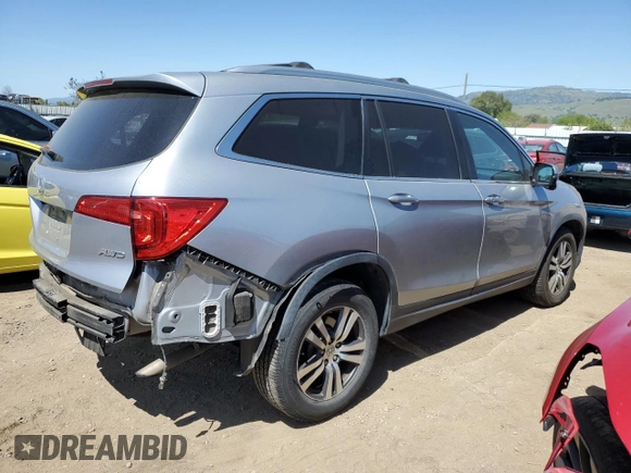 2016 Honda Pilot EX-L with VIN 5FNYF6H52GB067621, listed as a Copart auction lot 53848105 with 75,332 mi miles and Salvage Title. Bid and sale history available at carsss.com. Image 3.