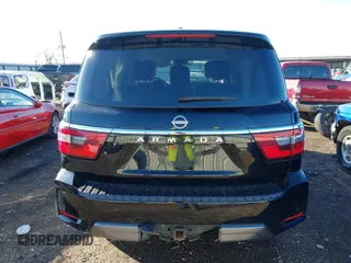 2021 Nissan Armada SV with VIN JN8AY2ACXM9145828, listed as a IAAI auction lot 41336646 with 108,603 mi miles. Bid and sale history available at carsss.com. Image 16.
