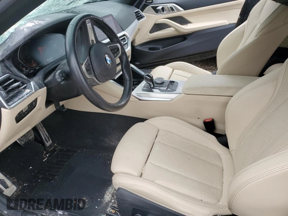 2023 BMW 4 Series 430i xDrive with VIN WBA43AT08PCM90476, listed as a Copart auction lot 50727785 with 11,677 mi miles and Salvage Title. Bid and sale history available at DreamBid. Image 7.
