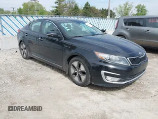2012 Kia Optima Hybrid with VIN KNAGM4AD5C5017635, listed as a IAAI auction lot 42214181 with 159,599 mi miles. Bid and sale history available at carsss.com. Image 1.