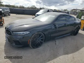 2021 BMW M8 with VIN WBSGV0C06MCG43660, listed as a Copart auction lot 42323224 with 37,925 mi miles. Bid and sale history available at carsss.com. Image 1.