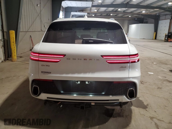 2024 Genesis GV70 2.5T with VIN 5NMMADTBXRH007473, listed as a Copart auction lot 65153955 with 11,994 mi miles and Salvage title. Bid and sale history available at DreamBid. Image 6.