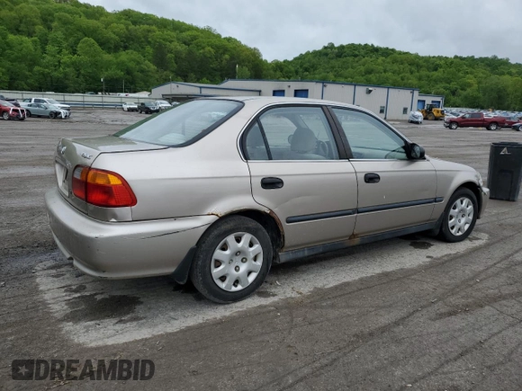 2000 Honda Civic LX with VIN 2HGEJ6678YH599507, listed as a Copart auction lot 56971495 with 163,040 mi miles and Clean Title. Bid and sale history available at DreamBid. Image 3.