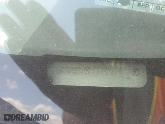 2008 Ford F-150 XL с VIN 1FTPX12V78FA68233, выставлен на аукционе Copart как лот 62430785 с пробегом 266 104 миль миль и Чистый • Clean title. История ставок и продаж доступна на DreamBid. Изображение 12.