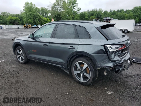 2023 Audi Q5 S line Premium Plus with VIN WA1EAAFY4P2130829, listed as a Copart auction lot 59838705 with 5,901 mi miles and Salvage title. Bid and sale history available at DreamBid. Image 2.