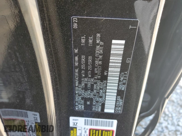 2024 Toyota Highlander XLE with VIN 5TDAAAB51RS018436, listed as a Copart auction lot 53292085 with Not provided miles and Salvage title. Bid and sale history available at DreamBid. Image 13.