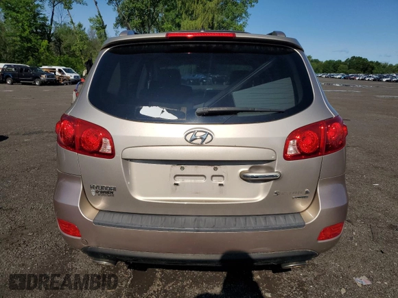 2007 Hyundai Santa Fe SE with VIN 5NMSH13E87H011742, listed as a Copart auction lot 57770685 with 140,047 mi miles and Salvage title. Bid and sale history available at DreamBid. Image 6.