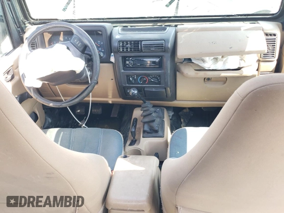 2001 Jeep Wrangler Sahara with VIN 1J4FA59S71P339334, listed as a Copart auction lot 74805224 with 265,778 mi miles and Salvage Title. Bid and sale history available at carsss.com. Image 8.