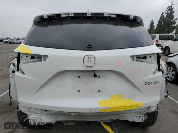2019 Acura RDX w/Advance Pkg with VIN 5J8TC1H70KL004726, listed as a Copart auction lot 76620944 with 57,662 mi miles and Salvage Title. Bid and sale history available at carsss.com. Image 6.