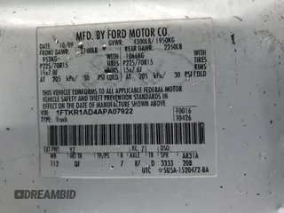 2010 Ford Ranger XL с VIN 1FTKR1AD4APA07922, выставлен на аукционе Copart как лот 65540895 с пробегом 200 321 миль миль и Чистый • Clean title. История ставок и продаж доступна на DreamBid. Изображение 12.