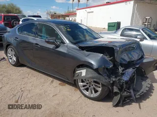 2021 Lexus IS with VIN JTHC81F21M5046836, listed as a IAAI auction lot 41746130 with 41,806 mi miles. Bid and sale history available at carsss.com. Image 1.