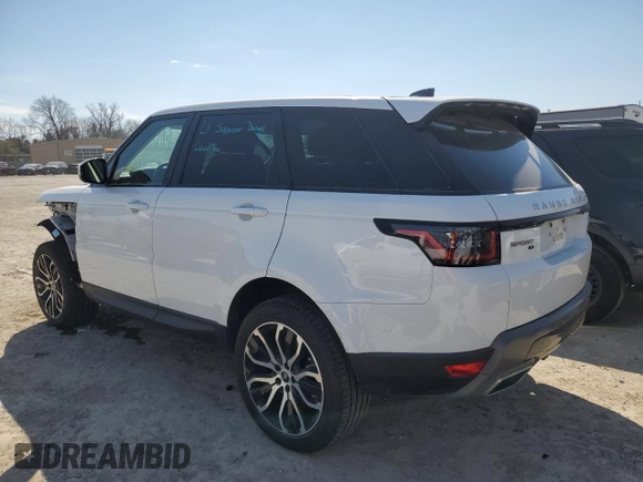 2022 Land Rover Range Rover Sport SE with VIN SALWG2SU1NA239200, listed as a Copart auction lot 46635465 with 25,292 mi miles and Salvage Title. Bid and sale history available at carsss.com. Image 2.