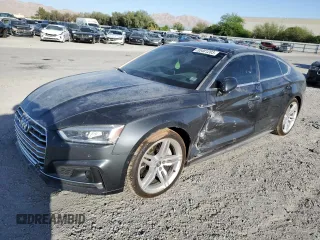 2019 Audi A5 Sportback Prestige with VIN WAUFNCF56KA016312, listed as a Copart auction lot 55481203 with 23,141 mi miles. Bid and sale history available at carsss.com. Image 1.