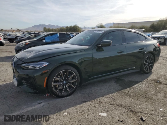 2024 BMW i4 eDrive40 with VIN WBY73AW06RFS32808, listed as a Copart auction lot 85585424 with 15,669 mi miles and Salvage Title. Bid and sale history available at carsss.com. Image 1.
