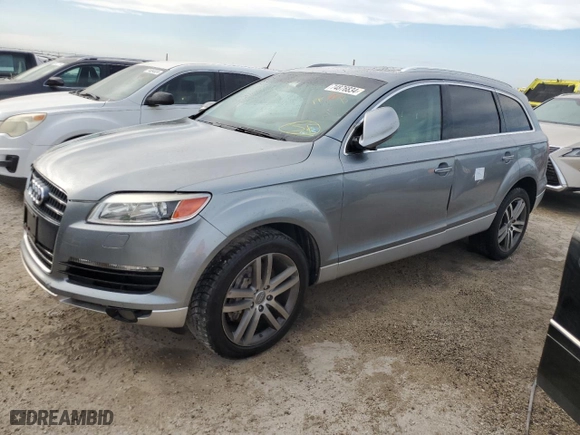 2007 Audi Q7 Premium with VIN WA1BV74LX7D037674, listed as a Copart auction lot 74876834 with 0 mi miles and Non Repairable. Bid and sale history available at carsss.com. Image 1.