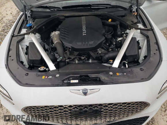 2023 Genesis G70 3.3T with VIN KMTG54TE7PU107887, listed as a Copart auction lot 80254334 with 24,294 mi miles and Salvage Title. Bid and sale history available at DreamBid. Image 11.