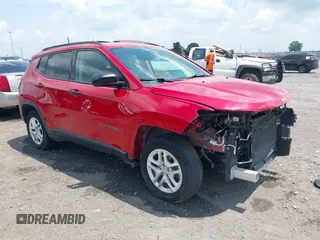 2018 Jeep Compass Sport with VIN 3C4NJCAB6JT487634, listed as a IAAI auction lot 42405806 with 145,148 mi miles and . Bid and sale history available at DreamBid. Image 1.