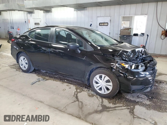 2024 Nissan Versa S with VIN 3N1CN8DV6RL893345, listed as a Copart auction lot 50308005 with 12,585 mi miles and Salvage Title. Bid and sale history available at carsss.com. Image 4.