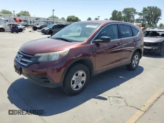 2012 Honda CR-V LX with VIN 5J6RM3H39CL024497, listed as a Copart auction lot 55346735 with 190,399 mi miles and Salvage title. Bid and sale history available at DreamBid. Image 1.