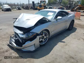 2018 Ford Mustang GT with VIN 1FA6P8CF7J5146796, listed as a IAAI auction lot 42111287 with Not Provided miles. Bid and sale history available at carsss.com. Image 2.