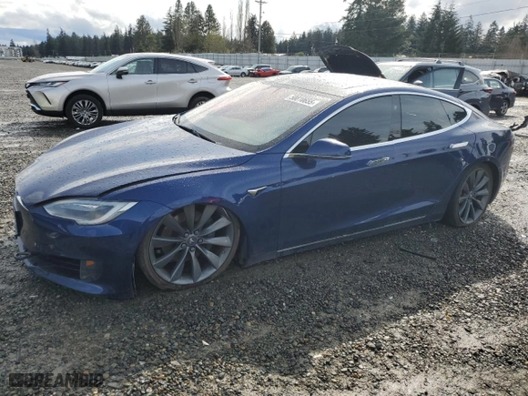 2016 Tesla Model S 90D with VIN 5YJSA1E24GF172713, listed as a Copart auction lot 50810655 with 61,156 mi miles and Salvage Title. Bid and sale history available at carsss.com. Image 1.