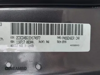 2014 Dodge Charger SE with VIN 2C3CDXBG1EH174977, listed as a IAAI auction lot 41792264 with 1 mi miles. Bid and sale history available at carsss.com. Image 9.