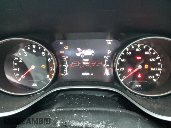 2019 Jeep Compass High Altitude with VIN 3C4NJDCB0KT672721, listed as a Copart auction lot 49393495 with 90,630 mi miles and Salvage title. Bid and sale history available at DreamBid. Image 9.