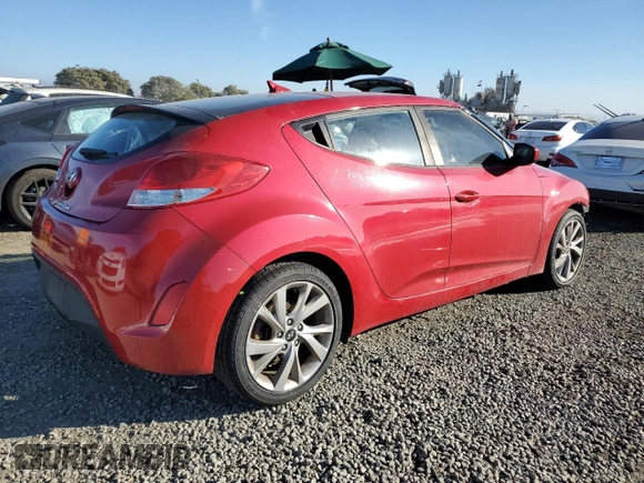 2017 Hyundai Veloster Value Edition with VIN KMHTC6AD8HU318473, listed as a Copart auction lot 83094994 with 126,017 mi miles and Salvage Title. Bid and sale history available at carsss.com. Image 3.