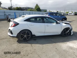 2021 Honda Civic Sport with VIN SHHFK7H41MU410607, listed as a Copart auction lot 53364725 with 20,321 mi miles and Salvage Title. Bid and sale history available at DreamBid. Image 3.