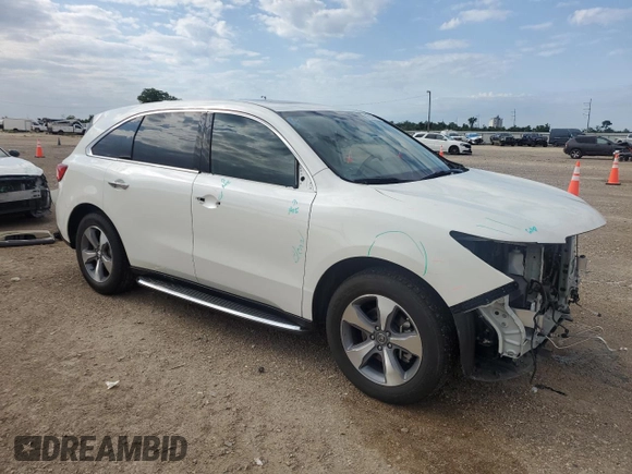 2015 Acura MDX with VIN 5FRYD3H27FB012931, listed as a Copart auction lot 55147415 with 64,904 mi miles and Salvage title. Bid and sale history available at DreamBid. Image 4.