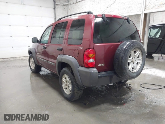 2002 Jeep Liberty Sport with VIN 1J4GL48K72W115630, listed as a IAAI auction lot 41973816 with 154,220 mi miles. Bid and sale history available at carsss.com. Image 3.