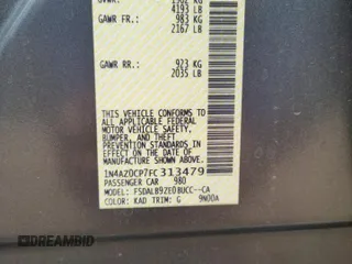 2015 Nissan LEAF SV with VIN 1N4AZ0CP7FC313479, listed as a Copart auction lot 51881993 with 64,661 mi miles. Bid and sale history available at carsss.com. Image 12.