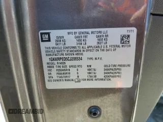 2012 GMC Acadia SLE z VIN 1GKKRPED5CJ206534, wystawiony jako Copart lot #54704165 z przebiegiem 174 956 mil mil oraz Szkoda całkowita • Salvage title. Historia ofert i sprzedaży dostępna na DreamBid. Obrazek 13.