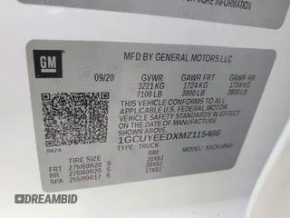 2021 Chevrolet Silverado 1500 RST with VIN 1GCUYEEDXMZ115466, listed as a IAAI auction lot 41751297 with 142,522 mi miles. Bid and sale history available at carsss.com. Image 9.