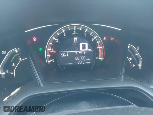 2016 Honda Civic Sedan LX with VIN 19XFC2F57GE019341, listed as a IAAI auction lot 42054403 with 136,768 mi miles. Bid and sale history available at carsss.com. Image 7.