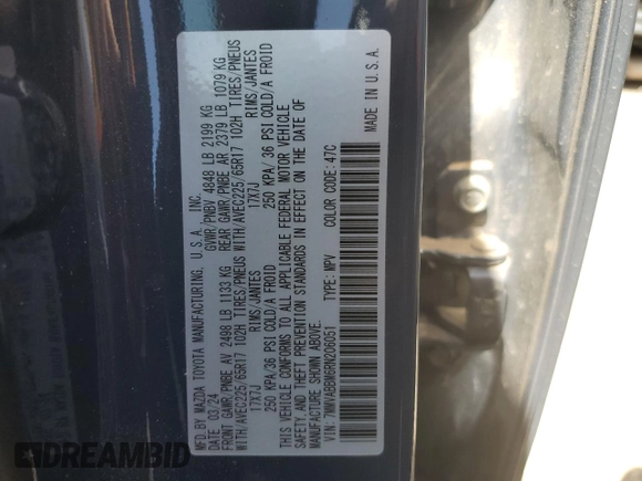 2024 Mazda CX-50 2.5 S Preferred Package with VIN 7MMVABBM6RN206051, listed as a Copart auction lot 50080435 with 15,095 mi miles and Salvage Title. Bid and sale history available at carsss.com. Image 13.