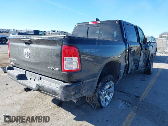 2022 Ram 1500 Big Horn with VIN 1C6RRFFG3NN427016, listed as a IAAI auction lot 41456388 with 21,350 mi miles. Bid and sale history available at carsss.com. Image 4.