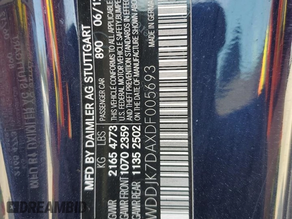 2013 Mercedes-Benz SL 550 z VIN WDDJK7DAXDF005693, wystawiony jako Copart lot #51495395 z przebiegiem 135 406 mil mil oraz Szkoda całkowita • Salvage title. Historia ofert i sprzedaży dostępna na DreamBid. Obrazek 12.
