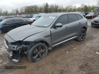 2018 Jaguar F-PACE S with VIN SADCM2FV9JA203808, listed as a Copart auction lot 52248255 with 86,382 mi miles and Salvage Title. Bid and sale history available at carsss.com. Image 1.