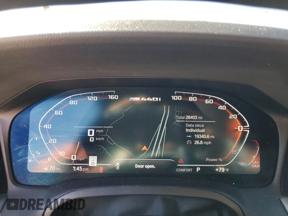 2022 BMW 4 Series M440i xDrive с VIN WBA13AW00NFM02529, выставлен на аукционе Copart как лот 79752014 с пробегом 28 403 миль миль и Списание • Salvage title. История ставок и продаж доступна на DreamBid. Изображение 9.