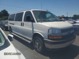 2019 Chevrolet Express Passenger LT with VIN 1GAZGPFG4K1252856, listed as a Copart auction lot 57459135 with 159,676 mi miles and Salvage title. Bid and sale history available at DreamBid. Image 4.