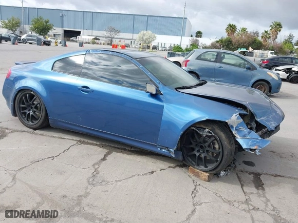 2006 Infiniti G35 Coupe with VIN JNKCV54E46M714831, listed as a IAAI auction lot 41895744 with 247,304 mi miles. Bid and sale history available at carsss.com. Image 1.