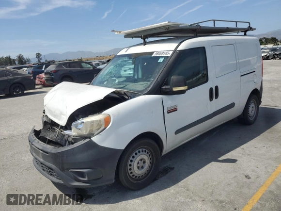 2017 Ram ProMaster City Cargo Tradesman with VIN ZFBERFAB8H6E30579, listed as a Copart auction lot 58069185 with 78,878 mi miles and Salvage title. Bid and sale history available at DreamBid. Image 1.