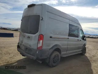 2023 Ford Transit Cargo with VIN 1FTBW2XG9PKB73049, listed as a Copart auction lot 50264605 with 103,021 mi miles and Salvage title. Bid and sale history available at DreamBid. Image 3.