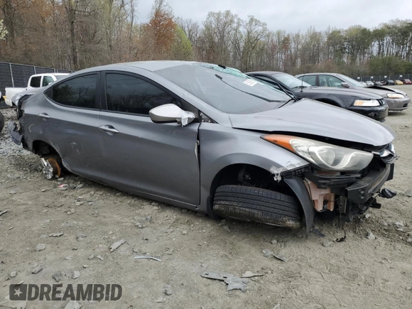 2013 Hyundai Elantra Limited with VIN KMHDH4AE3DU550699, listed as a Copart auction lot 51569925 with 257,212 mi miles and Salvage Title. Bid and sale history available at carsss.com. Image 4.